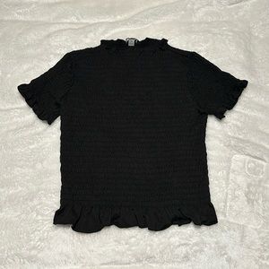 Black Stretchy Short Sleeve